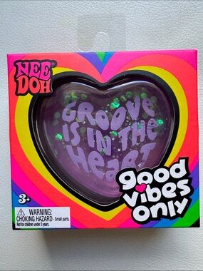 SHIPS TODAY! NeeDoh Heart Good Vibes Only Squishy Squeeze Groove is in the Heart